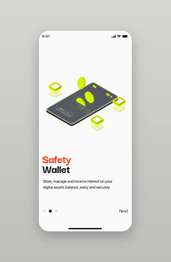 Onboarding slide: Safety Wallet