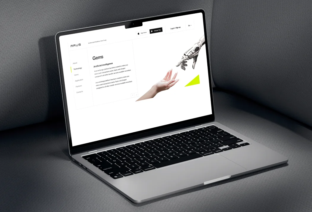 Gems section on artificial intelligence on a laptop