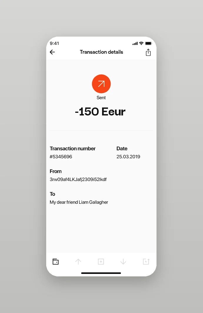 Transaction receipt