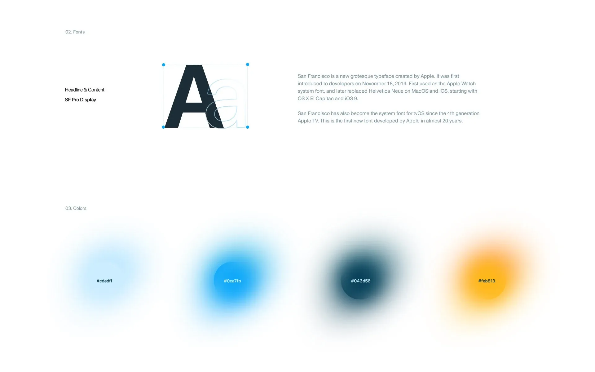 Bankex fonts and colour palette