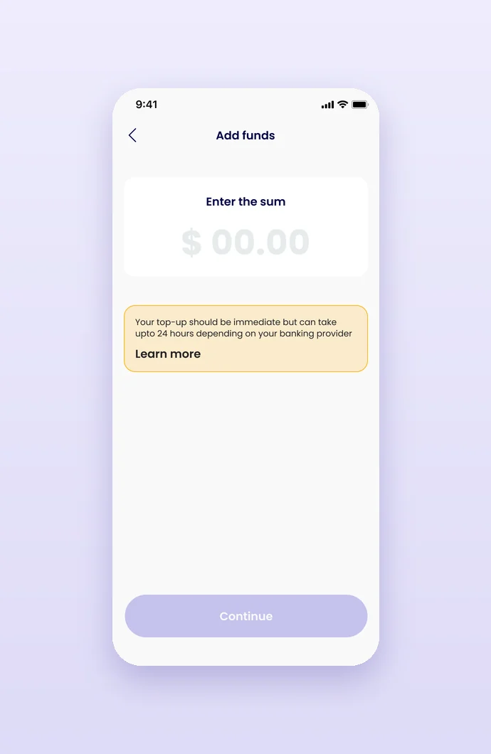 Add funds