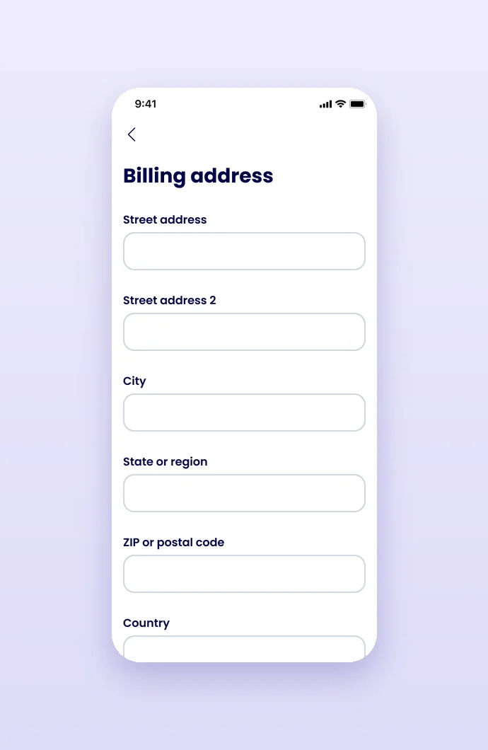 Billing address