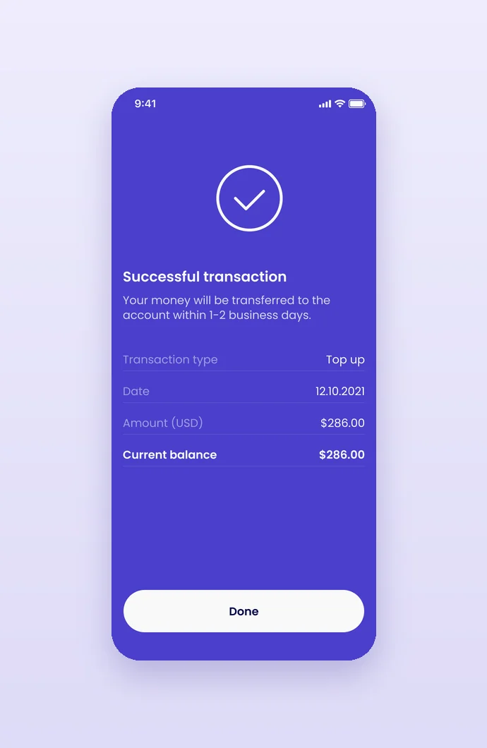 Successful top-up