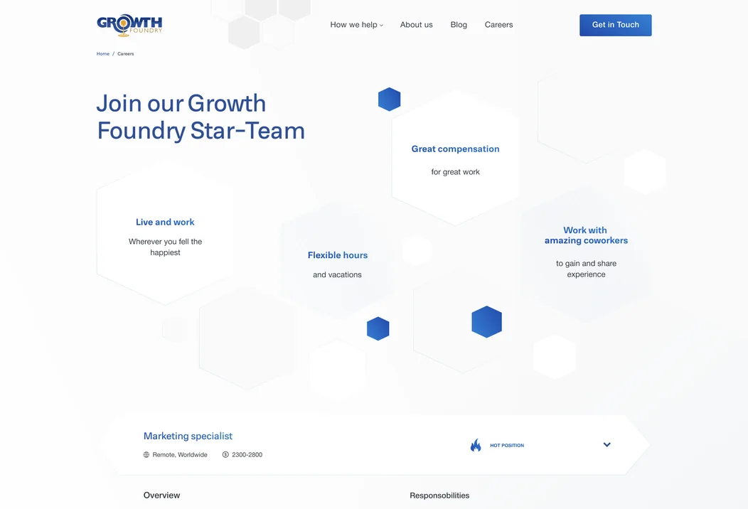 Careers page