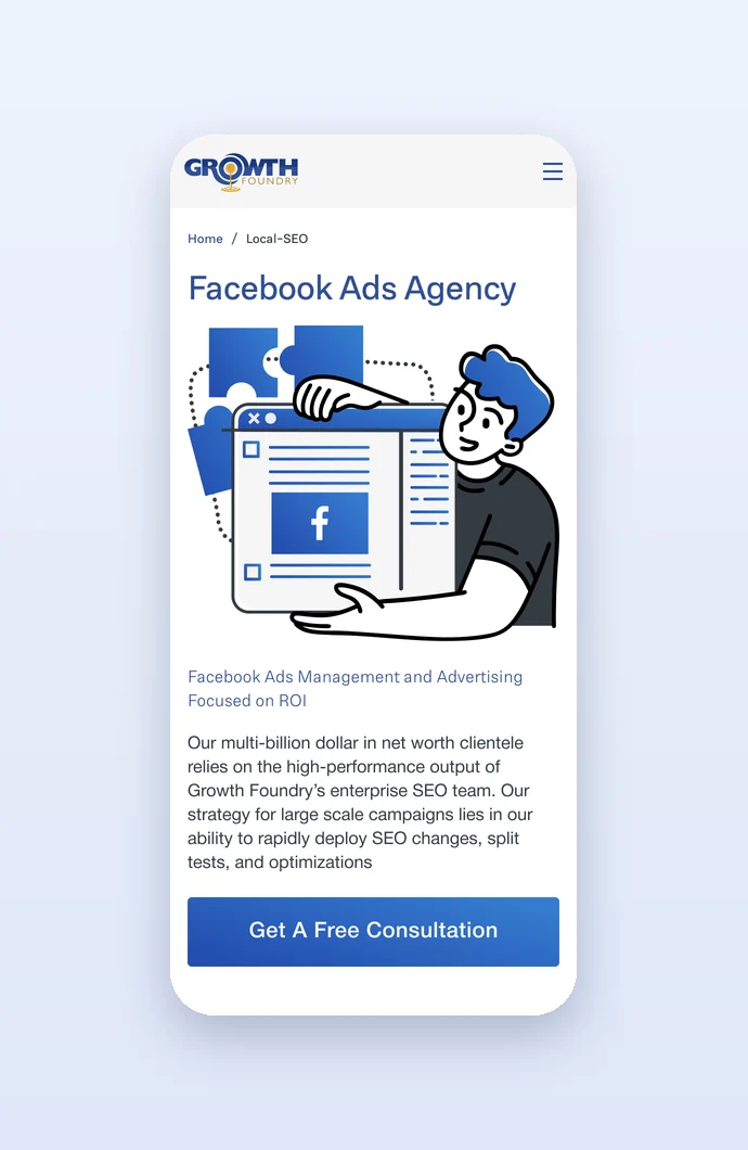 Phone: Facebook ads service
