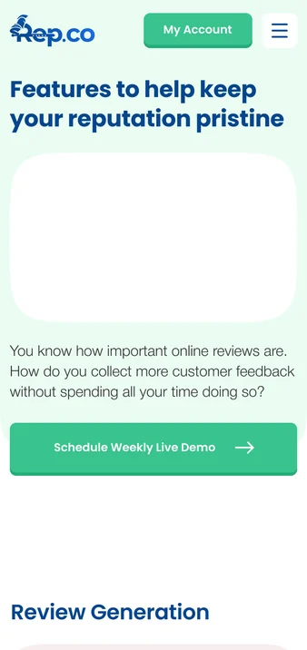Rep.co on a phone: features