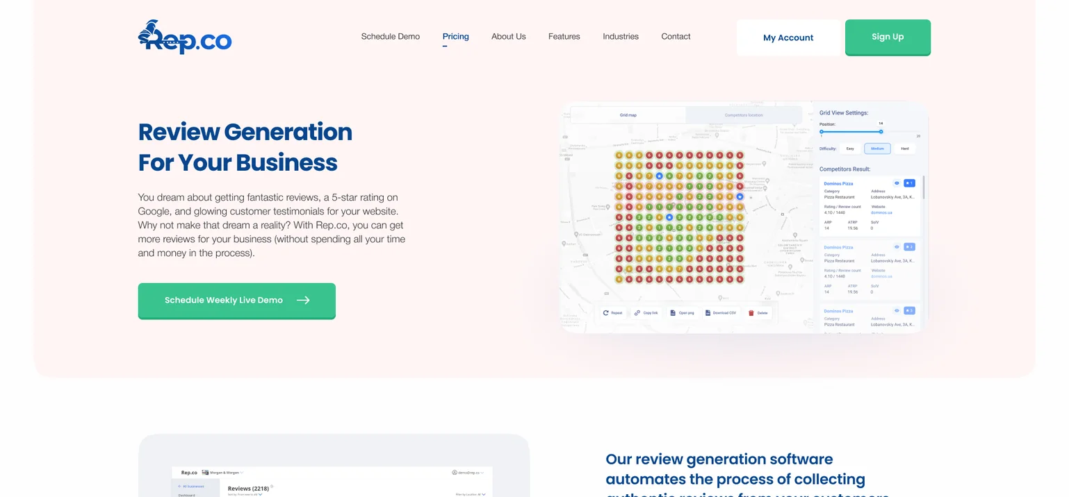 Rep.co: review generation for your business