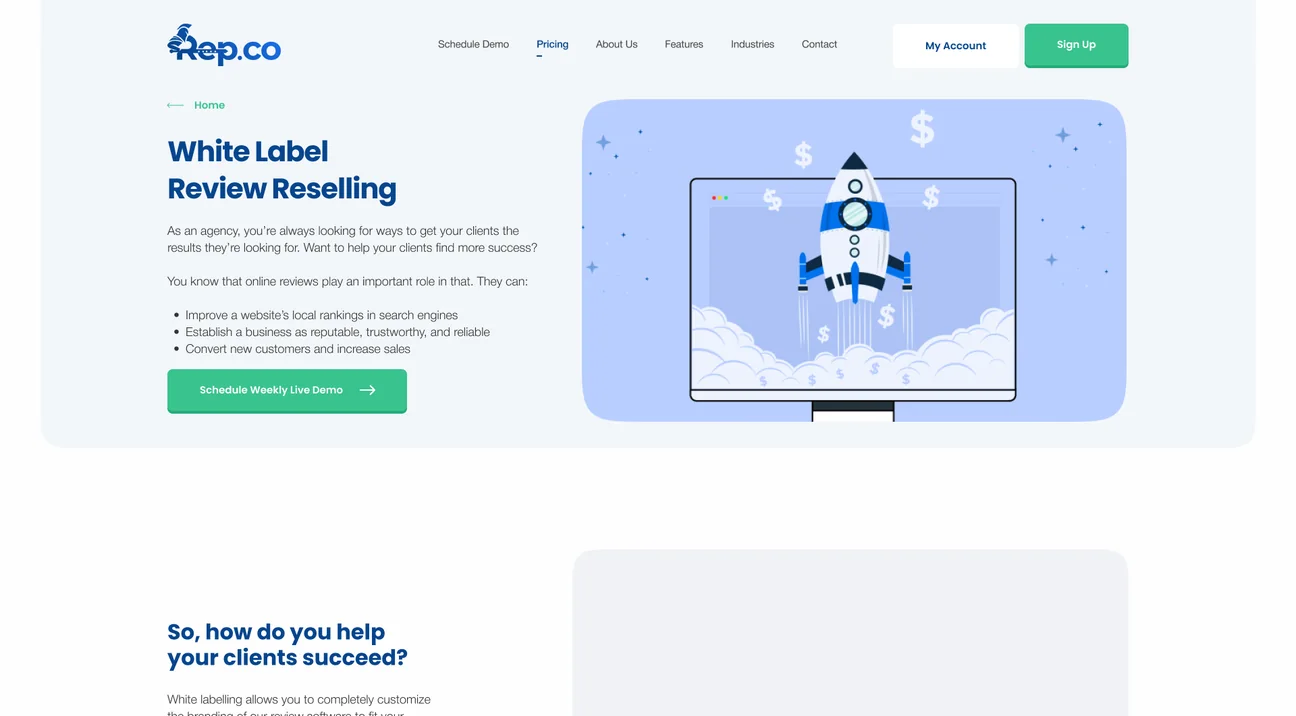 Rep.co: white label review reselling for agencies