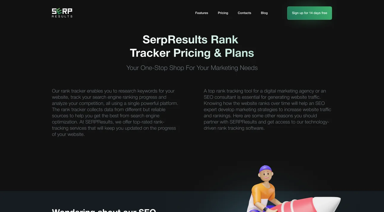SERPresults pricing and plans