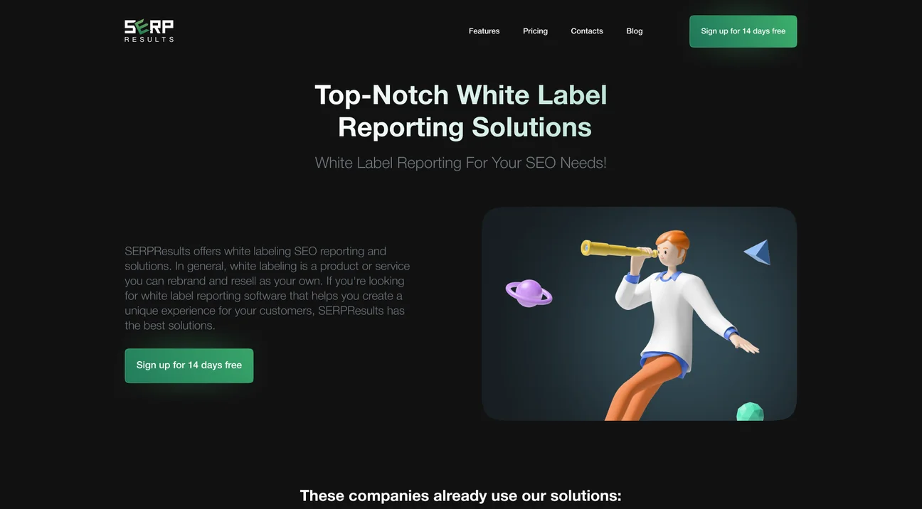 SERPresults white label reporting