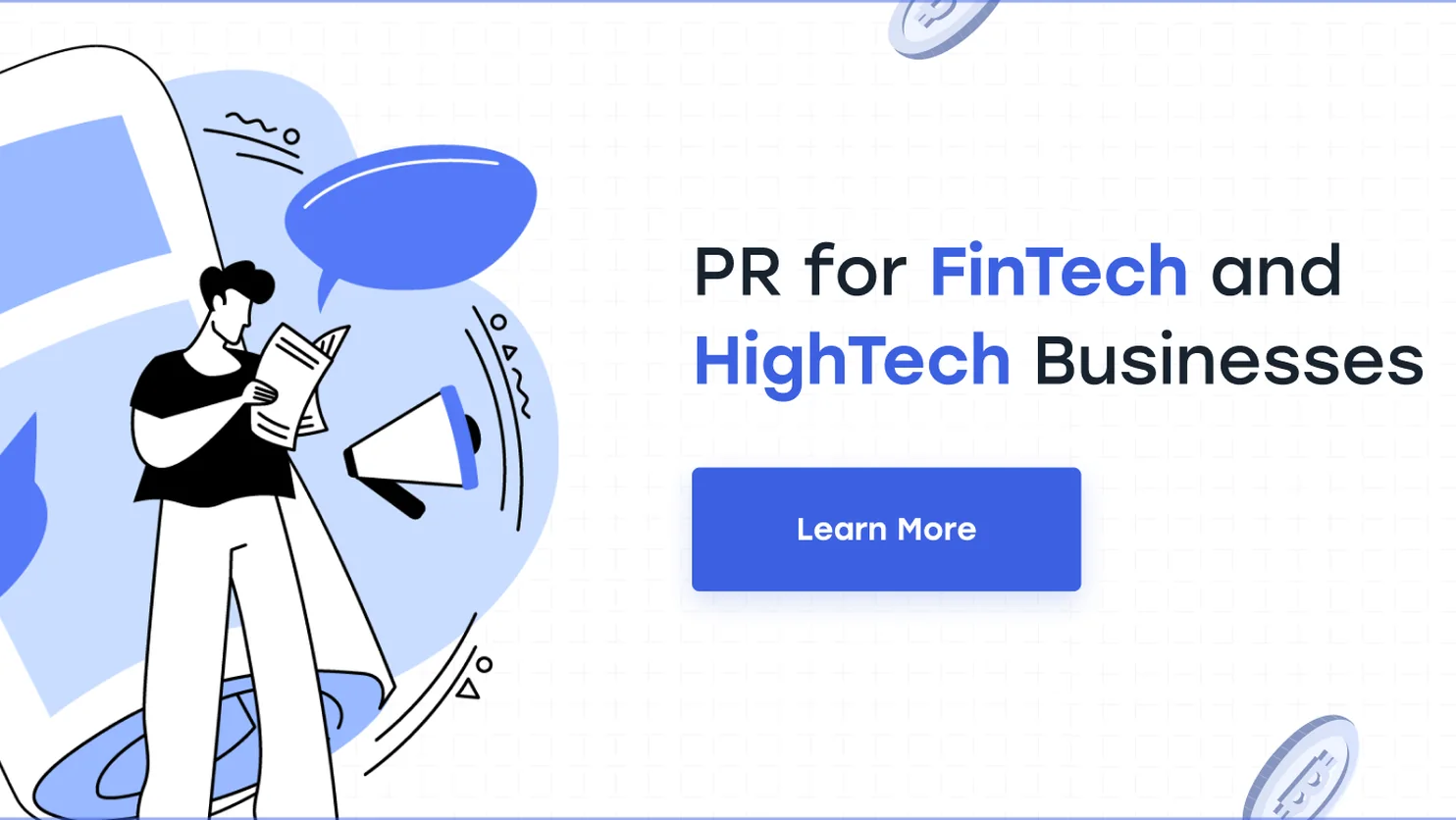 Display ad: PR for fintech and high tech businesses