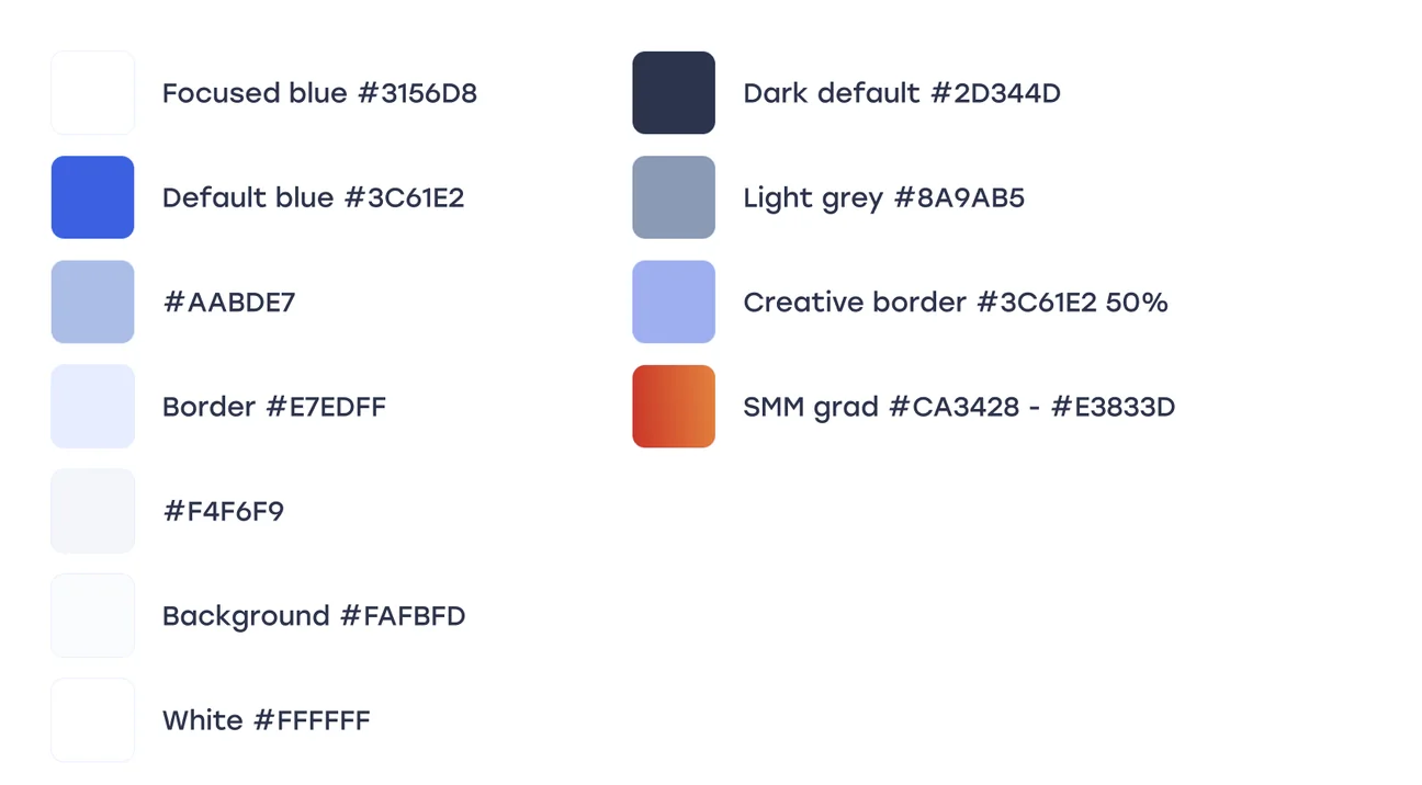 UI kit: colours