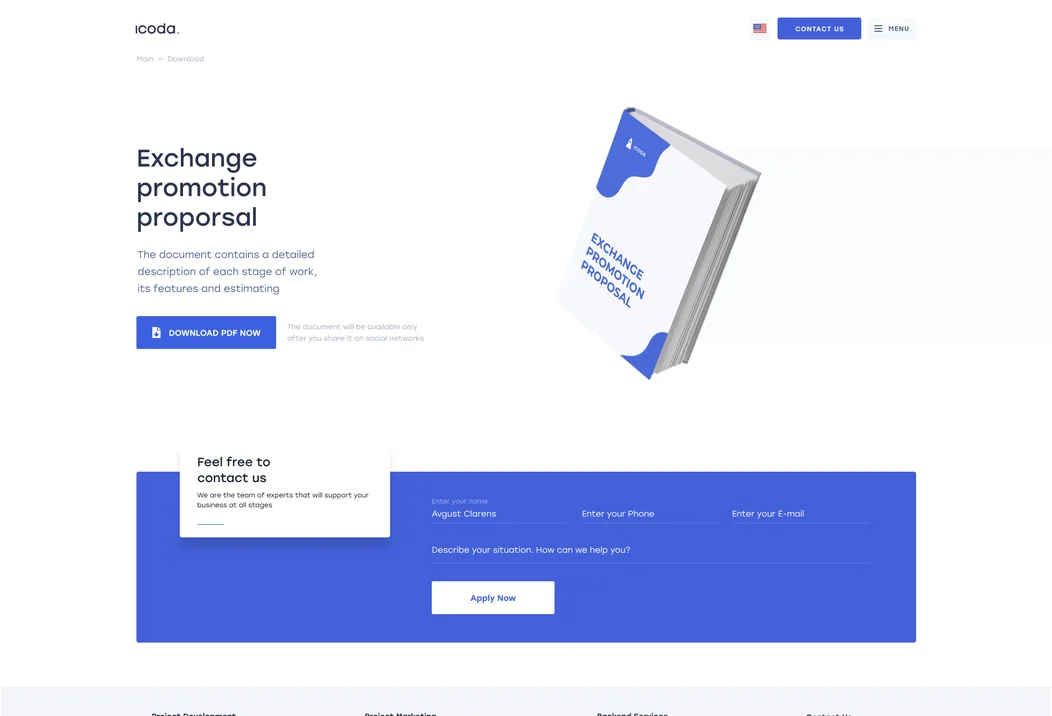Downloadable exchange promotion proposal