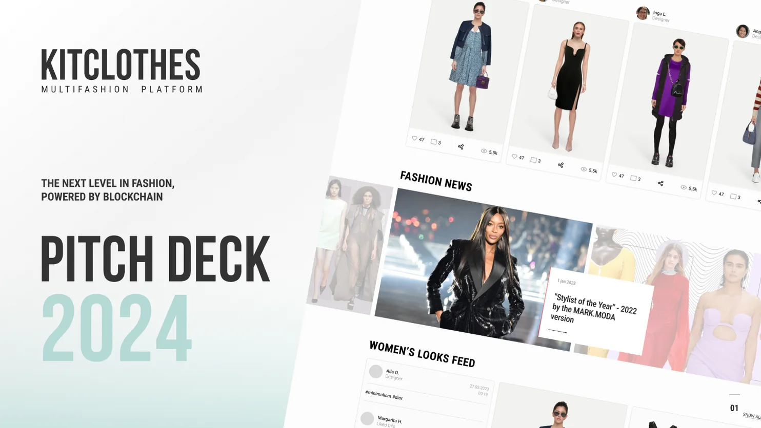 Pitch deck cover: the next level in fashion