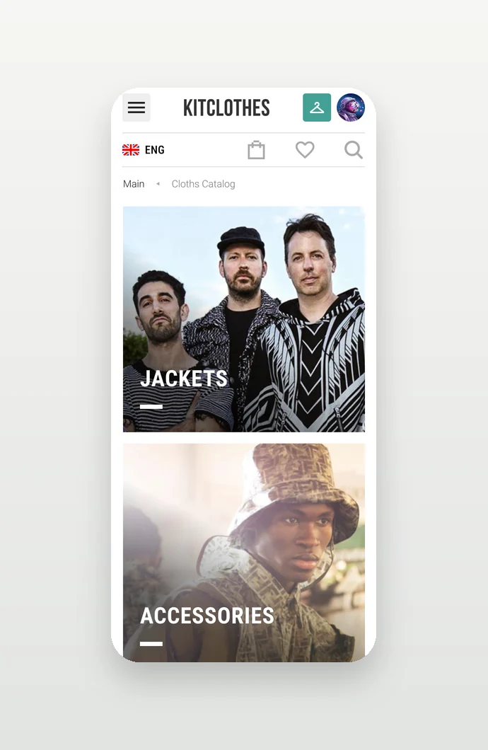 Phone: catalog categories