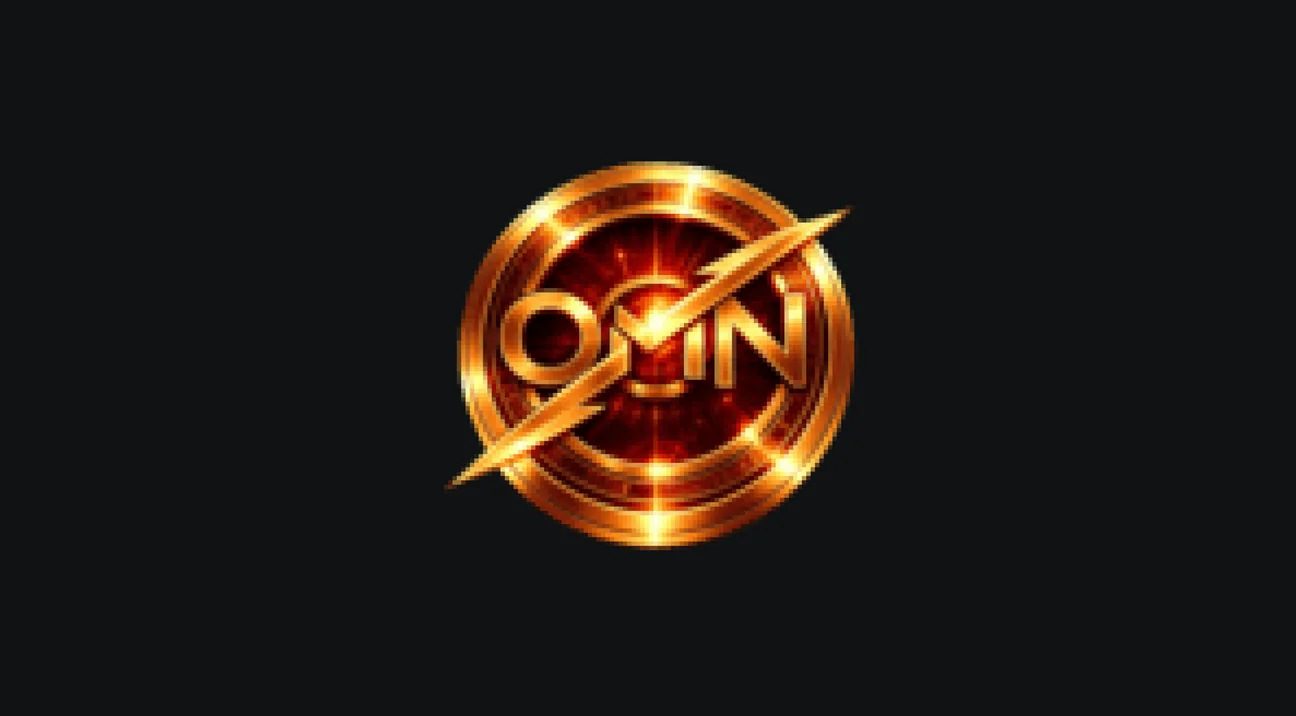 The gold OMN coin