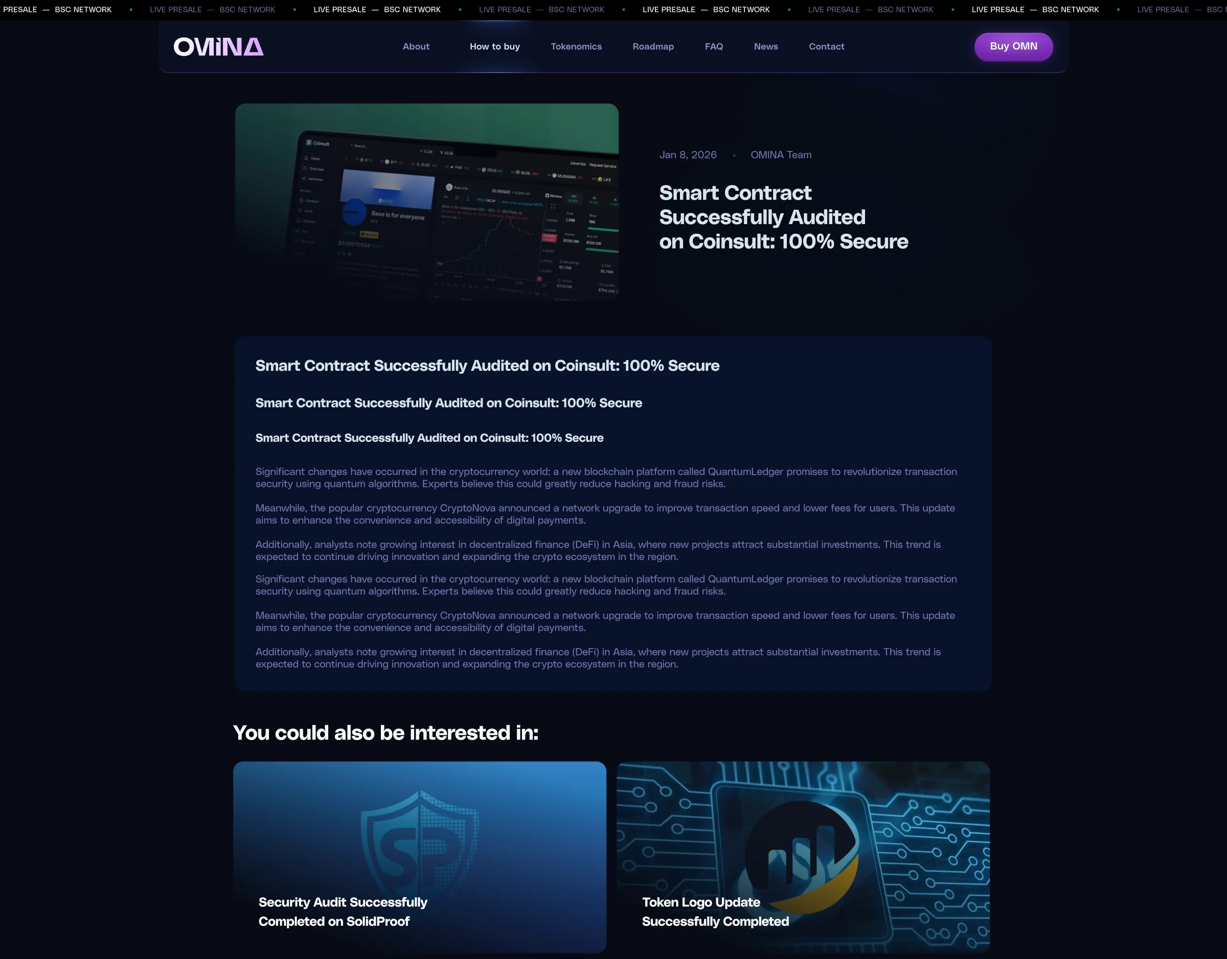 News post page with related posts